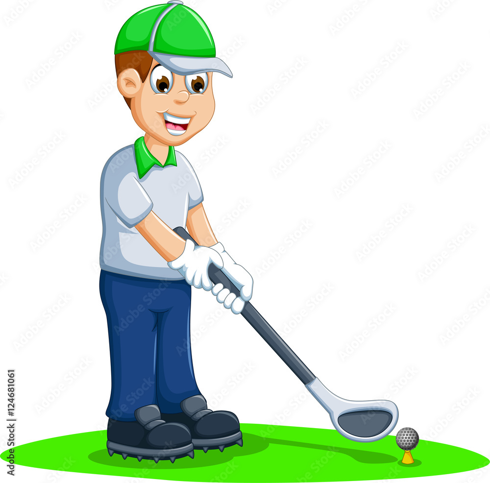 funny men cartoon playing golf funny men cartoon playing golf