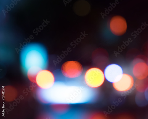 City night light blur bokeh , defocused background. © sirins