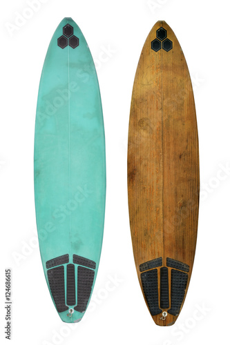 Photography Vintage surfboard isolated on white - Retro styles