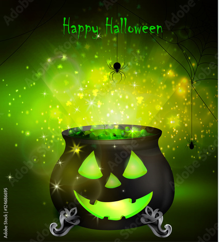 Halloween witches cauldron