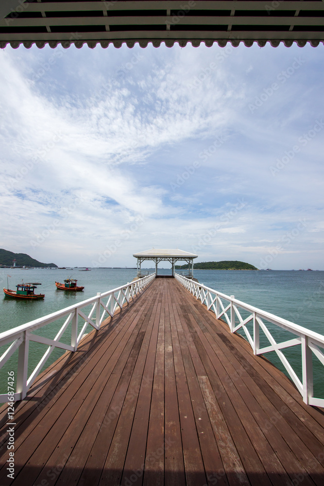 Asadang Bridge(Pier) at Koh Sichang,Chonburi,Thailand