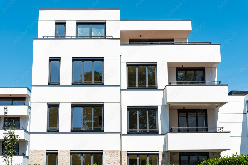 Fototapeta premium New white townhouses seen in Berlin, Germany