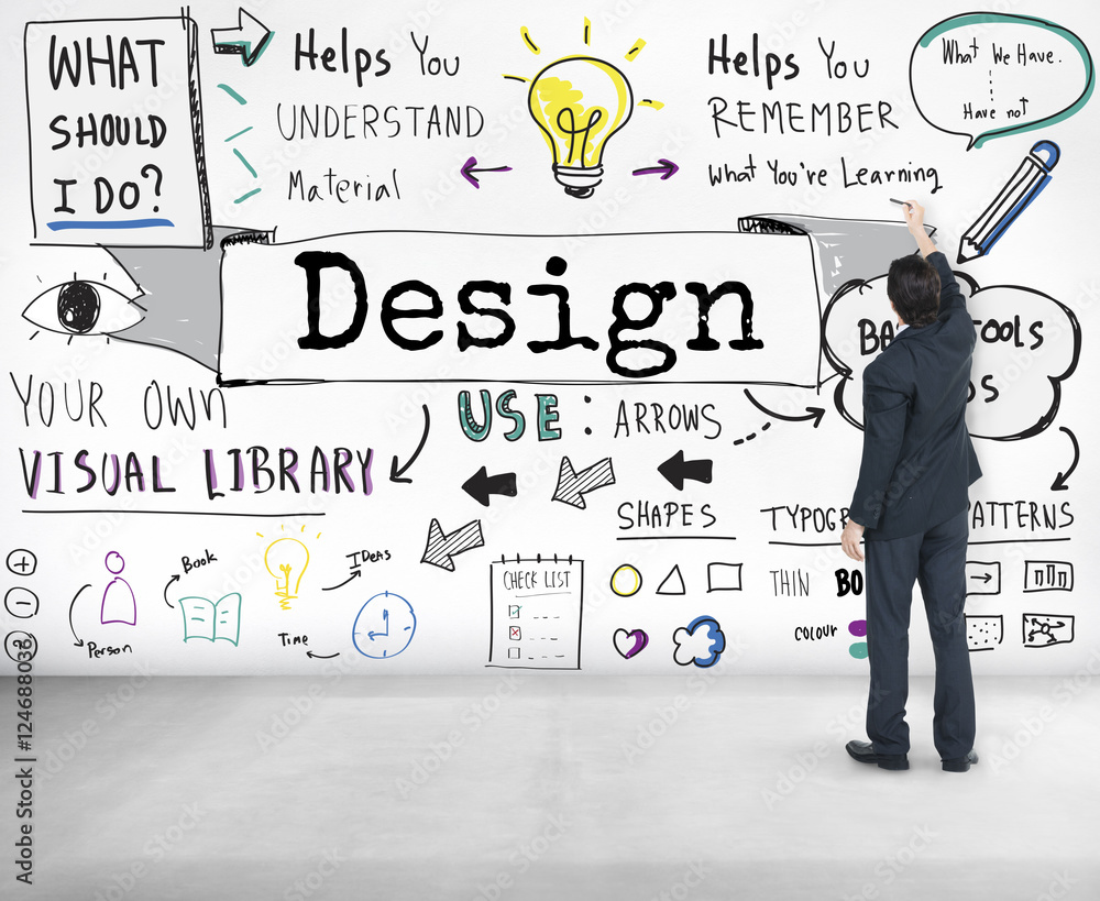 Fototapeta premium Design Graphic Creative Ideas Objective Planning Concept