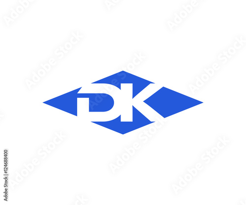 Free Download Simple Vector Modern Initial Letters Logo Croped in Diamond shape dk - GFXLoad