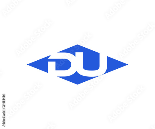 Free Download Simple Vector Modern Initial Letters Logo Croped in Diamond shape du - GFXLoad