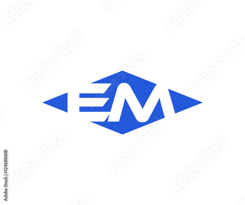 Free Download Simple Vector Modern Initial Letters Logo Croped in Diamond shape em - GFXLoad