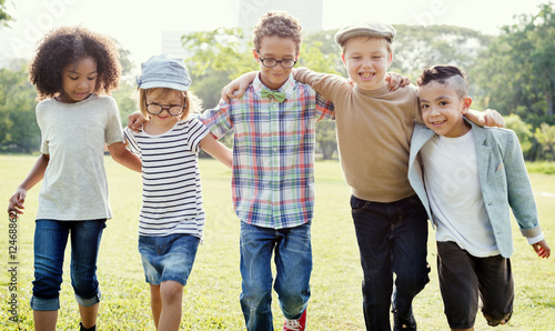 Casual Children Cheerful Cute Friends Kids Joy Concept