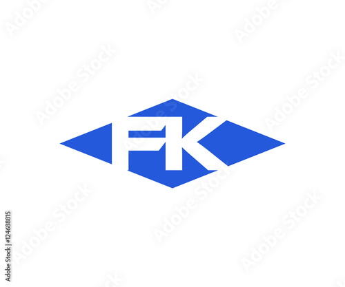 Simple Vector Modern Initial Letters Logo Croped in Diamond shape fk Free Download Simple Vector Modern Initial Letters Logo Croped in Diamond shape fk - GFXLoad