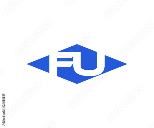 Simple Vector Modern Initial Letters Logo Croped in Diamond shape fu