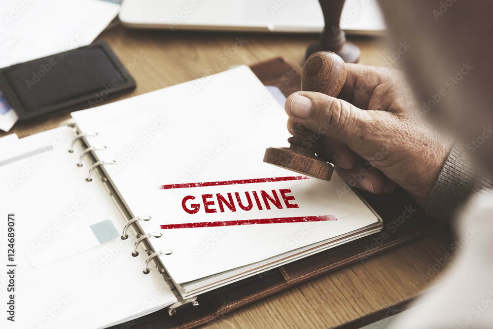 Genuine Authentic License Product Real Trademark Concept Genuine Authentic License Product Real Trademark Concept