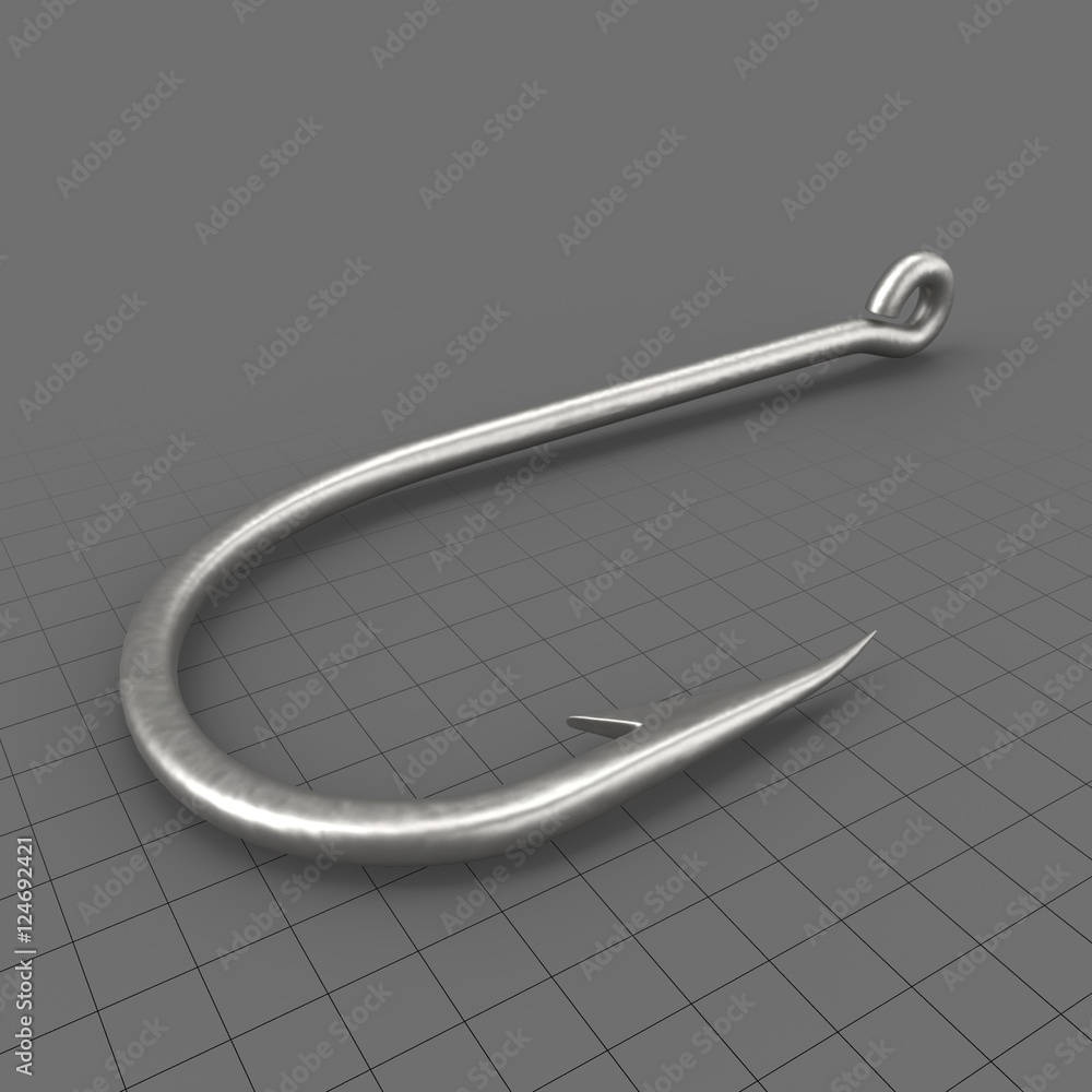 Fishing Hook 1 Stock 3D asset | Adobe Stock
