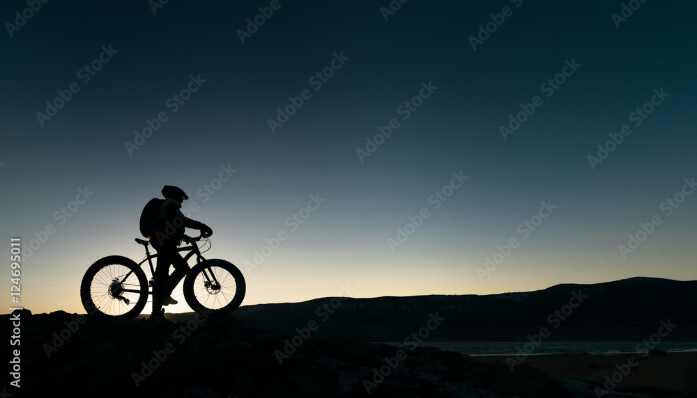 Fototapeta premium Fatbike fat bike or fat-tire bike 
