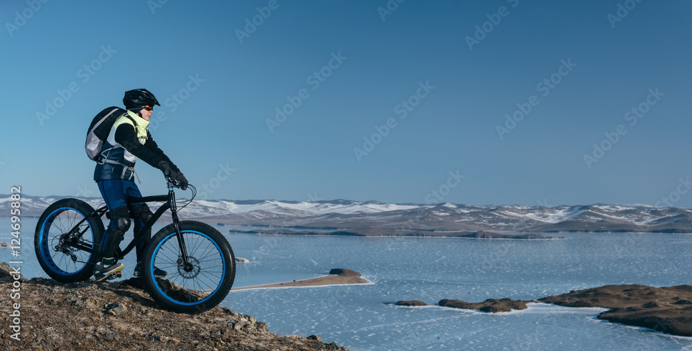 Fototapeta premium Fatbike fat bike or fat-tire bike 