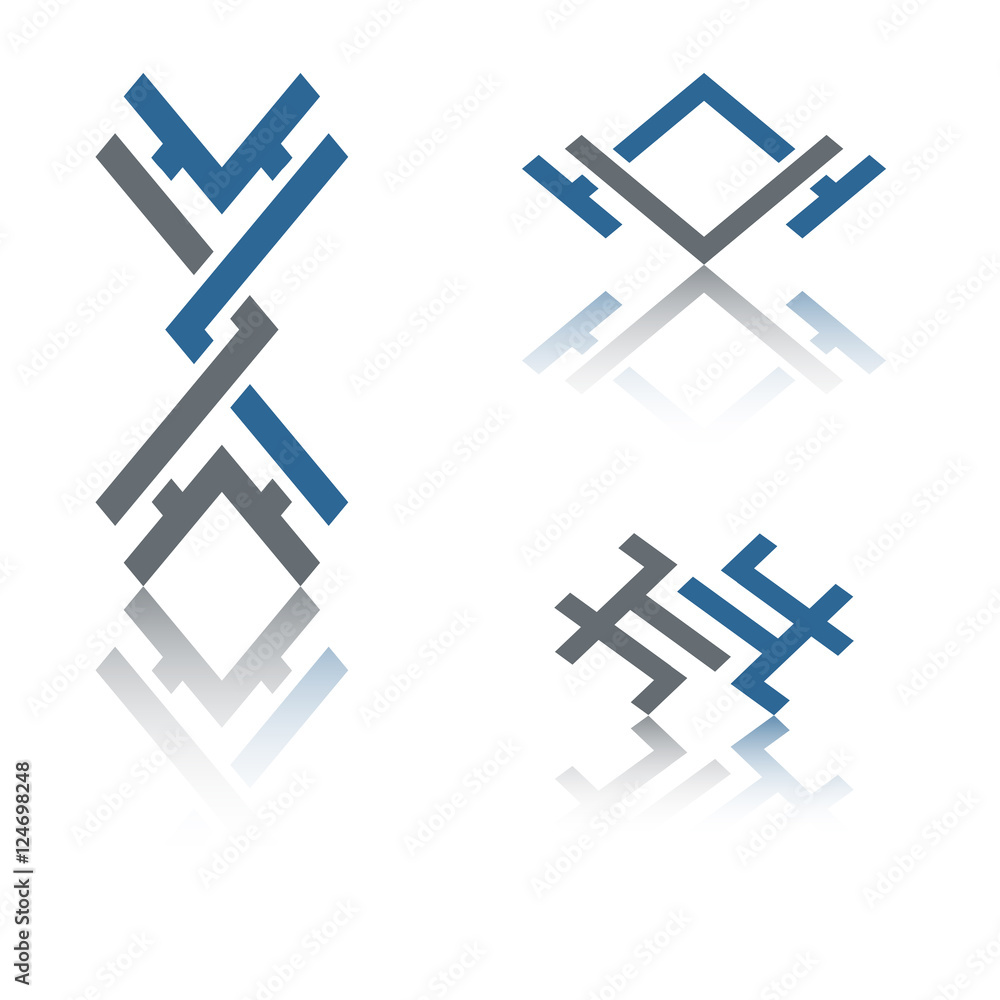 Set of abstract elements. Company logo. Set of abstract elements. Company logo.