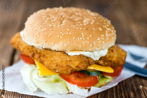Homemade Fish Burger