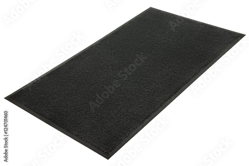 Entrance textile carpet. Doormat on isolated background. photo