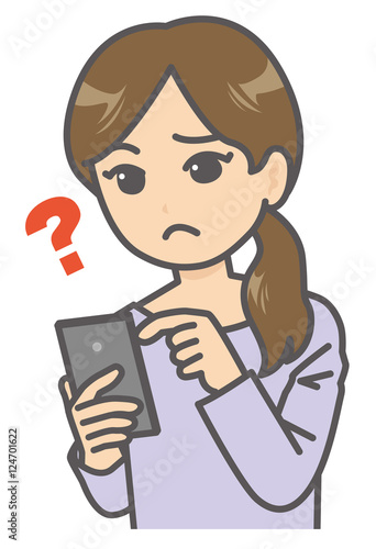 Wallpaper Mural スマートフォンを操作する女性 Torontodigital.ca