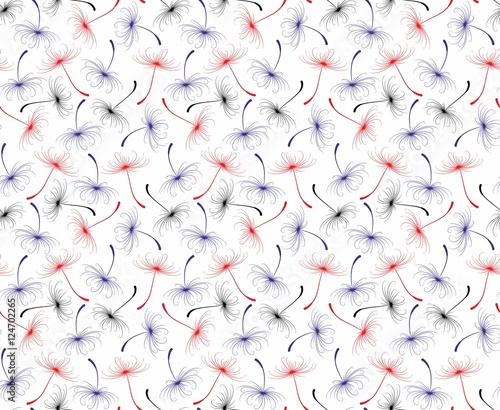 Background with dandelion seeds.