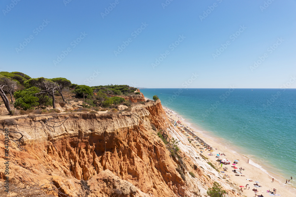 Praia da Falesia beach in Algarve, Portugal