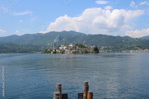 San Giulio Island, Lake Orta, Piedmont, Italy
