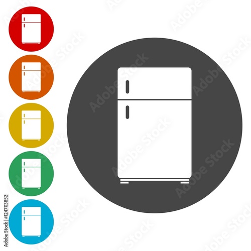 Refrigerator icon. Fridge sign 