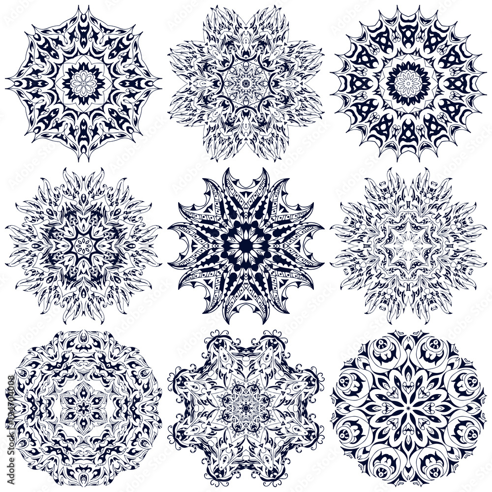 Set of mandalas