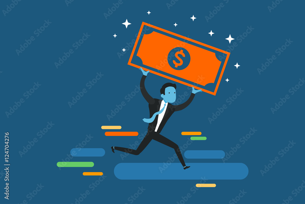 Money and business graphic design, vector illustration
