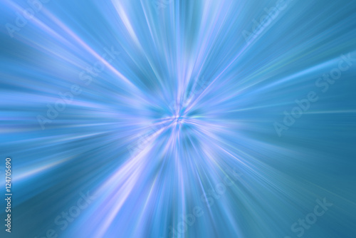 Blue lights with zoom blur background