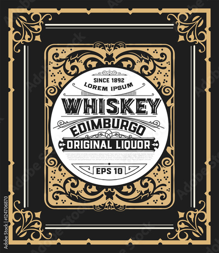 Vintage shield for whiskey packing