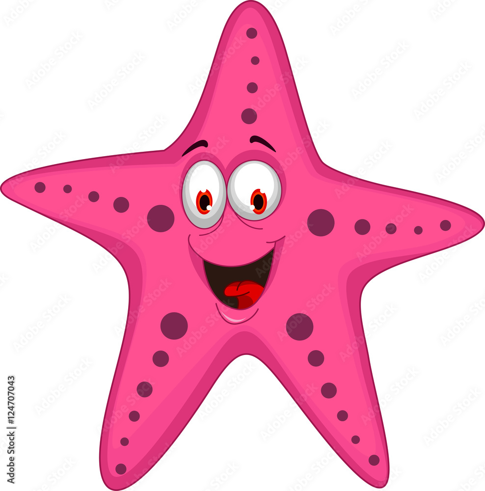 Fototapeta premium cute starfish cartoon