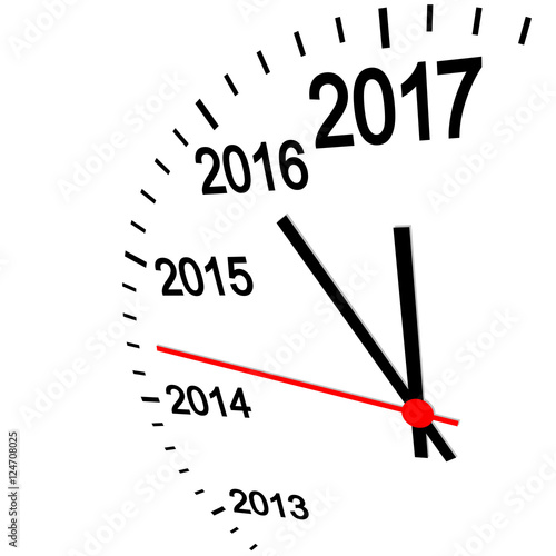 new year 2017 clock