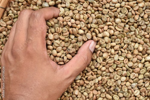 Close up of coffee beans for background © nimon_t