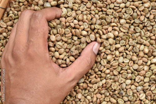 Close up of coffee beans for background