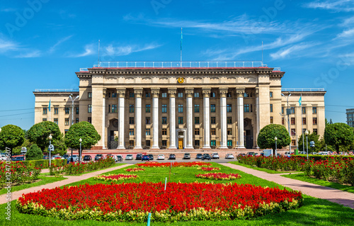 Kazakh-British technical University in Almaty, Kazakhstan. Former government house.