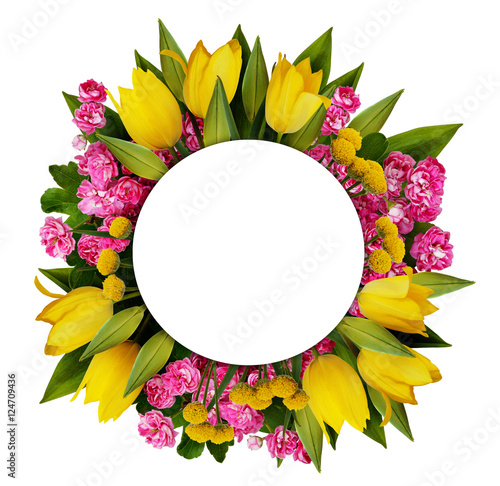 Tulips and hawtorn flowers ...