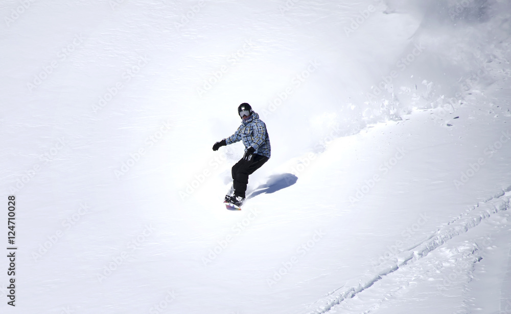 Snowboarder on the slope