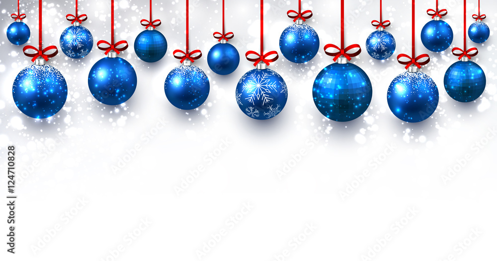 New Year banner with Christmas balls. New Year banner with Christmas balls.