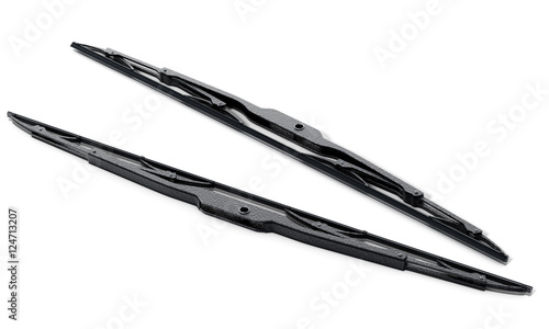 Car wipers isolated on white background. 3D illustration