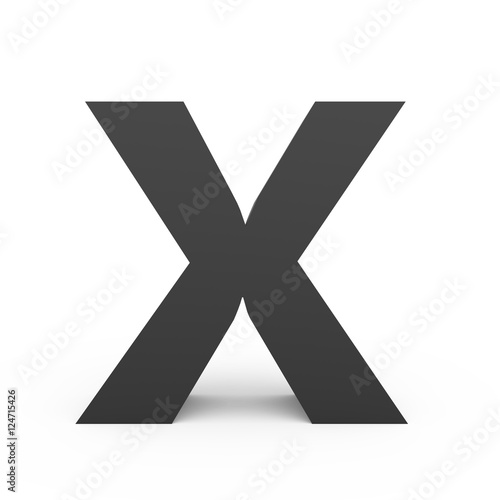 Dark grey letter X