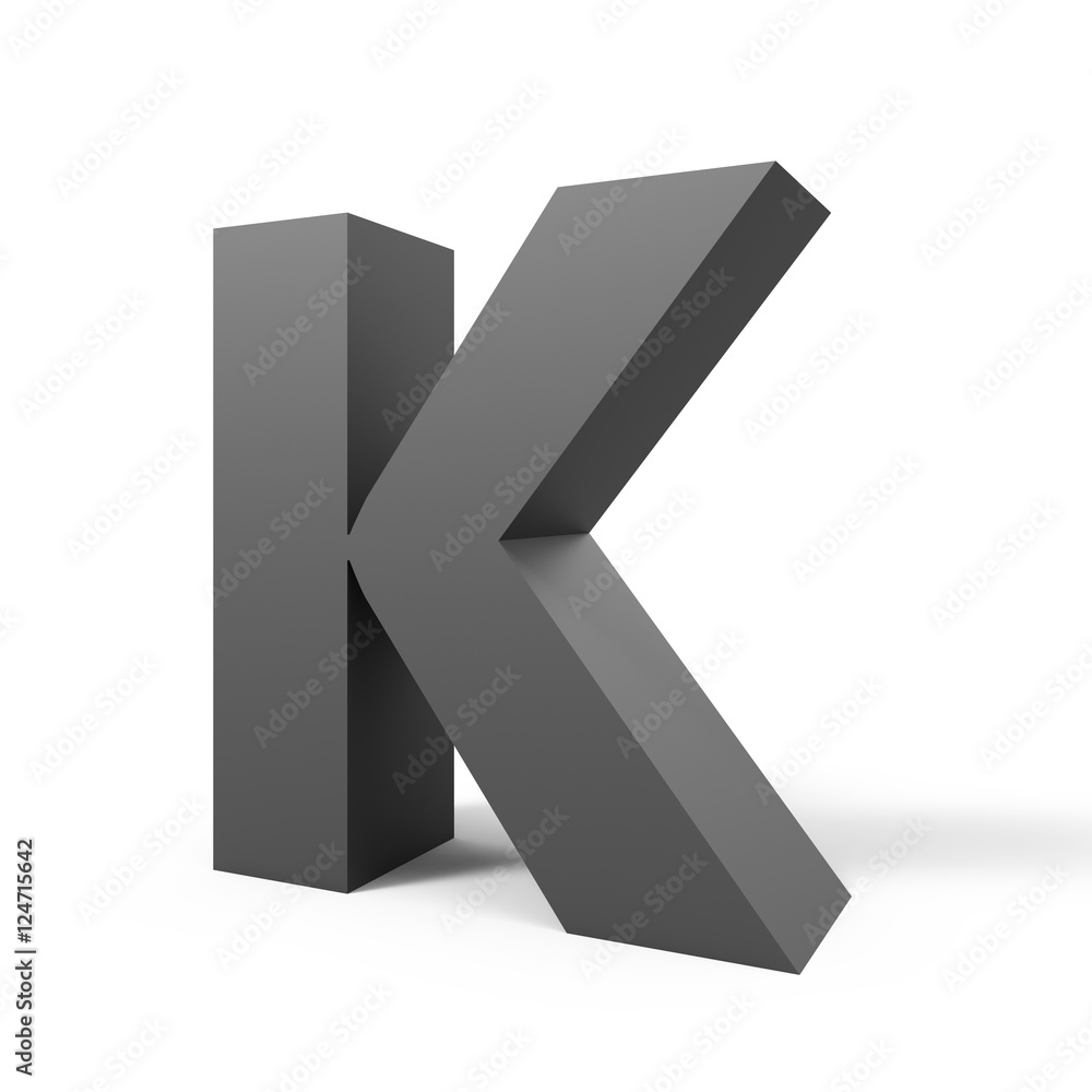 Grey letter K Grey letter K