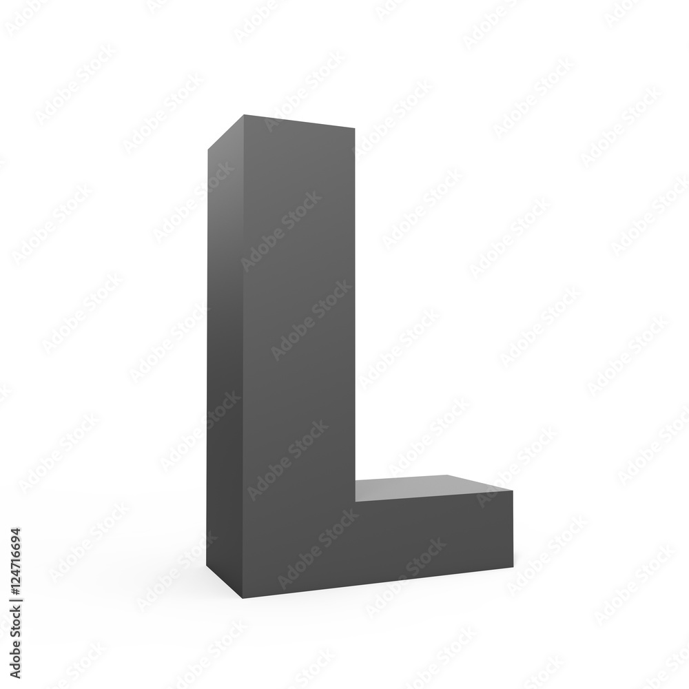 Grey letter L Grey letter L