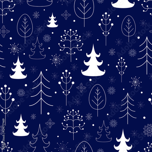 Winter forest background