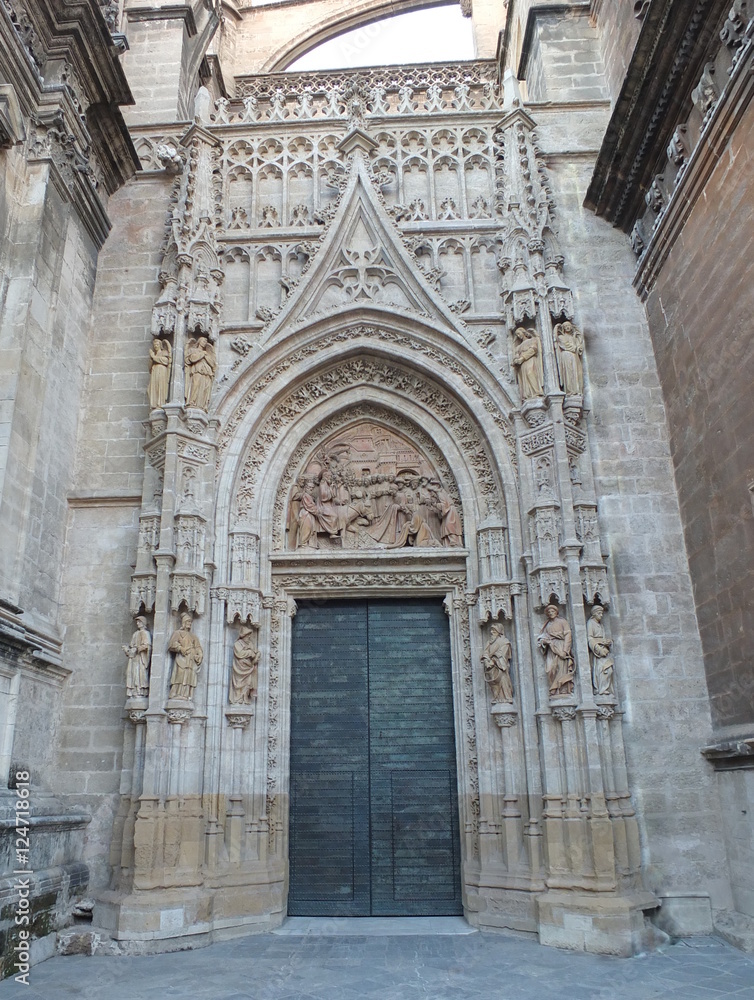 Obraz premium Sevilla Cathedral Doorway Entrance