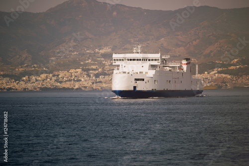 Ferry hull Strait of Messina Sicily Calabria Italy