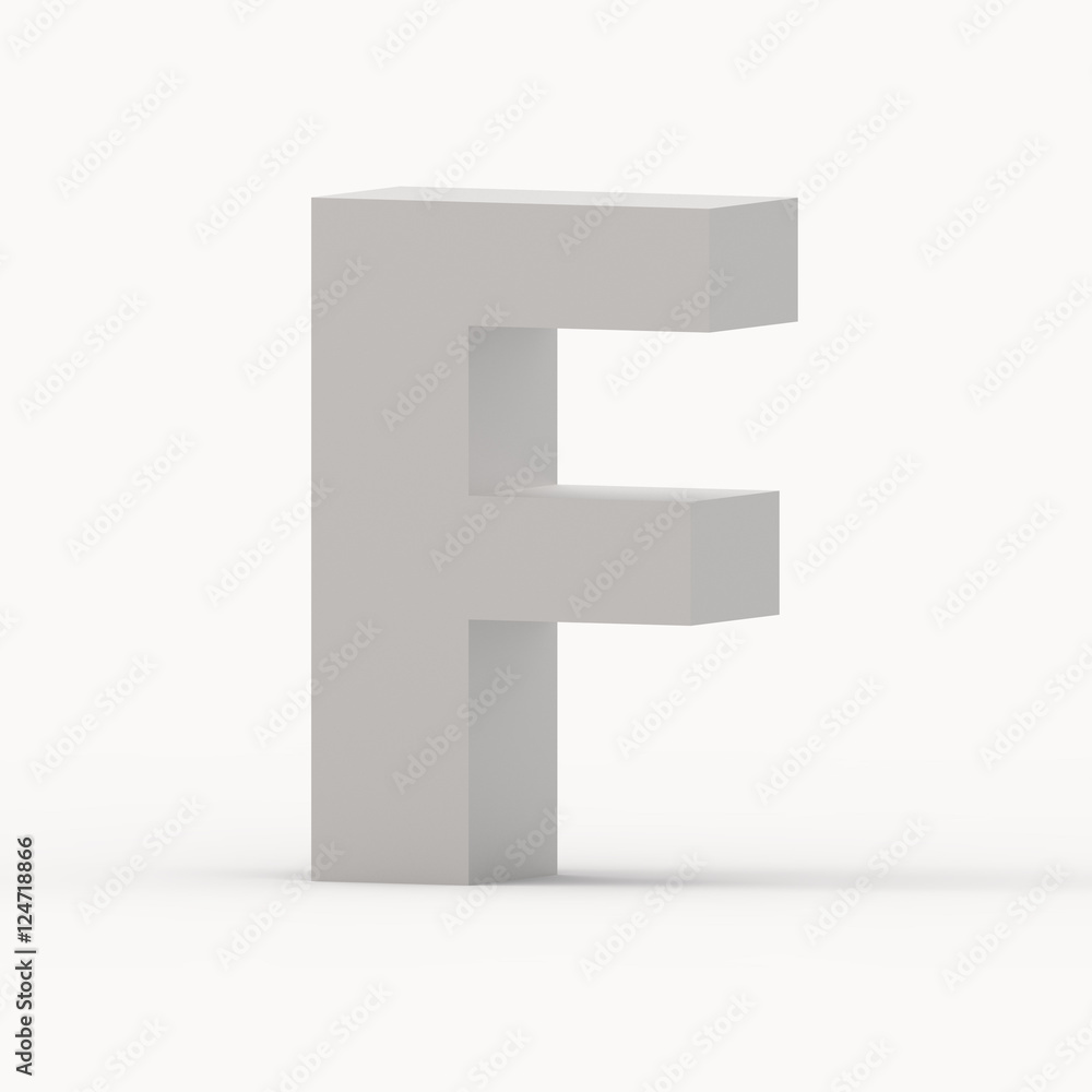 Matte grey font F Matte grey font F