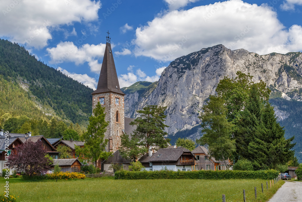 church in Altaussee village, Austria