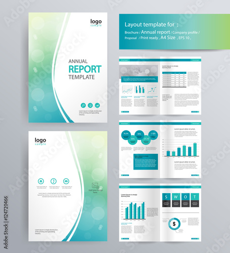 page layout for company profile, annual report, brochure, and flyer layout template. with info graphic element. and vector A4 size  for editable 