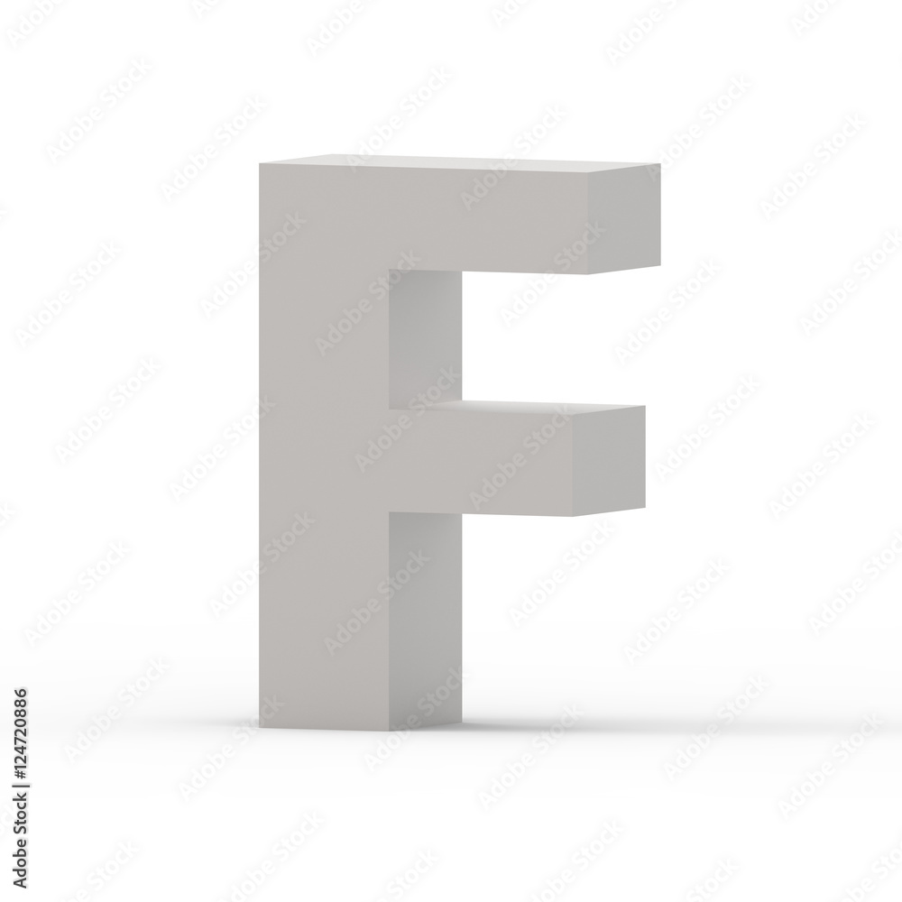 Matte grey font F Matte grey font F