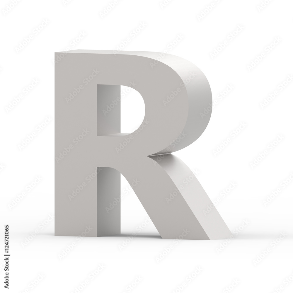 Matte grey font R Matte grey font R