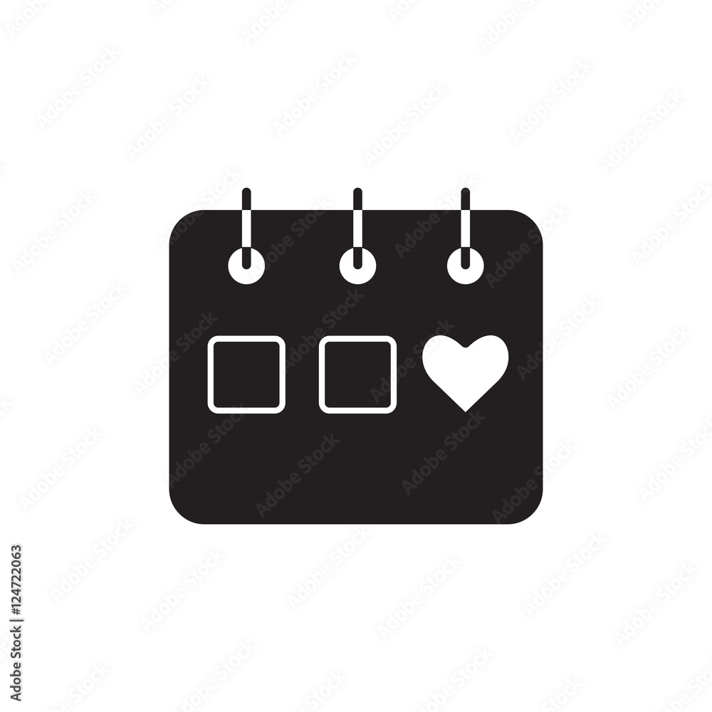 Calendar icon, vector illustration. Flat design style Calendar icon, vector illustration. Flat design style